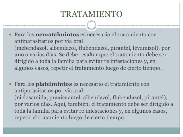 helmintiasis tratamiento